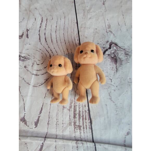 Calico Critters Sylvanian Toy Poodle Dog Lot 2 No Clothes - Picture 1 of 3